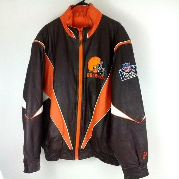 Browns NFL Men's Leather Jacket Pro Player XXL - Picture 9 of 9